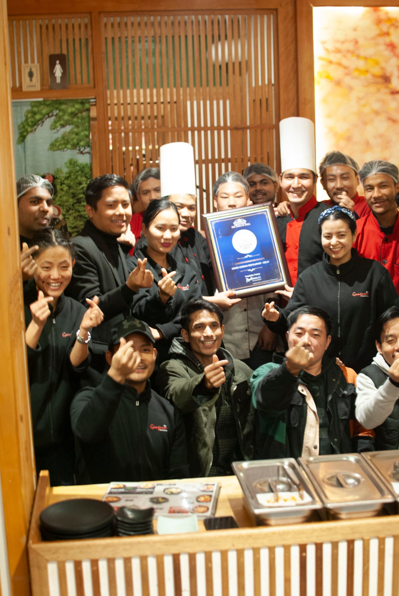 Award celebration at the restaurant